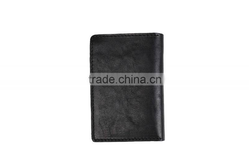 Stylish Italian vegetable tanned leather coin purse with card slot travel wallet for mem