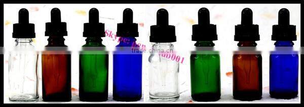 amber blue green clear glass bottle manufacturer 30ml black glass bottle with dropper with childproof evident cap dropper bottle