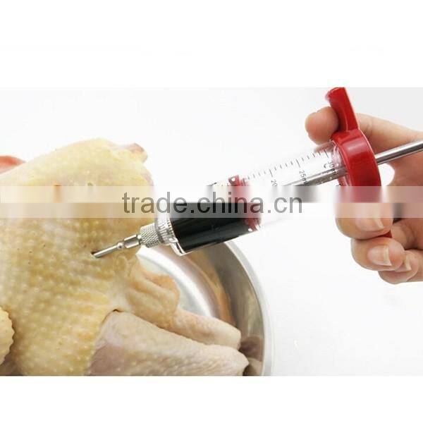Hot Amazon Meat Marinade Injector Turkey BBQ tool Chicken Flavor Syringe For Kitchen Cooking Tool