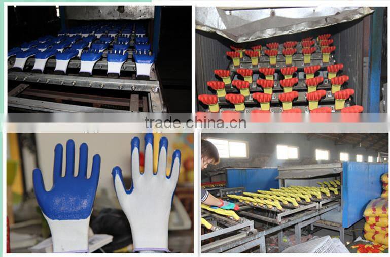 rubber coated cotton glove/polyester and spandex gloves