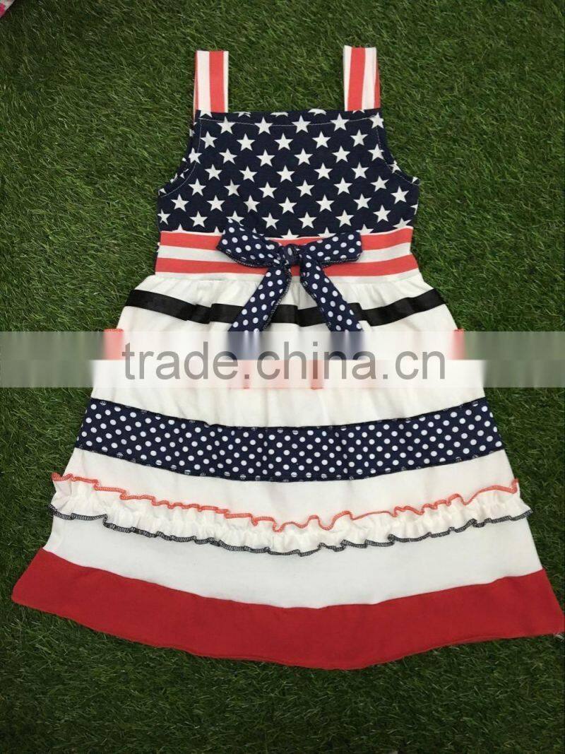 wholesale children girls dress sleeveless children clothing set slip dress ostrich pattern cool summer girls dress