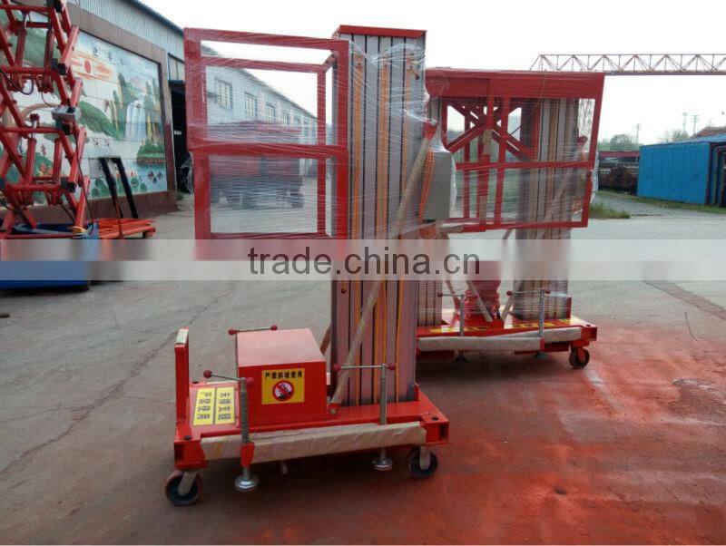 column lift mast hydraulic electric protable telescopic elevated one man lift platform/man lift