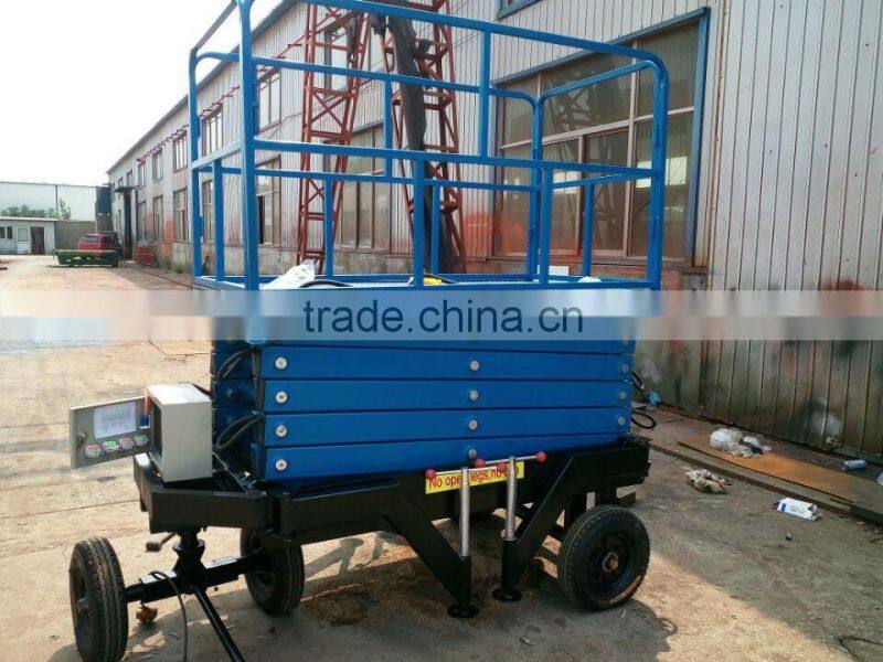 12m vertical hydraulic mini scissor aerial lifter/tower scissor lift