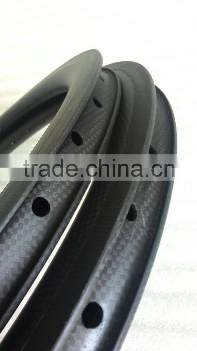 23mm width child bike rim 3k matte finish 38mm 451mm clincher carbon rim