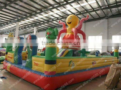2014 magical trip bouncer game 5x8m inflatable playground