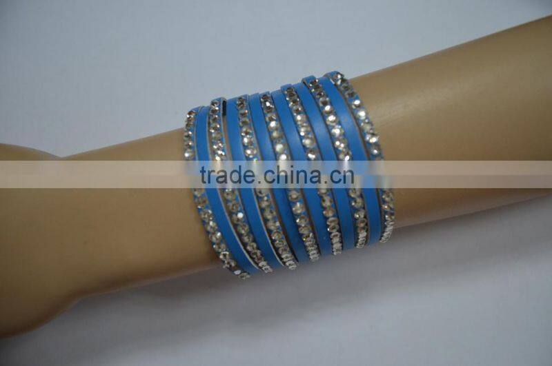Wholesale Multi Stripped Genuine Leather Bracelets