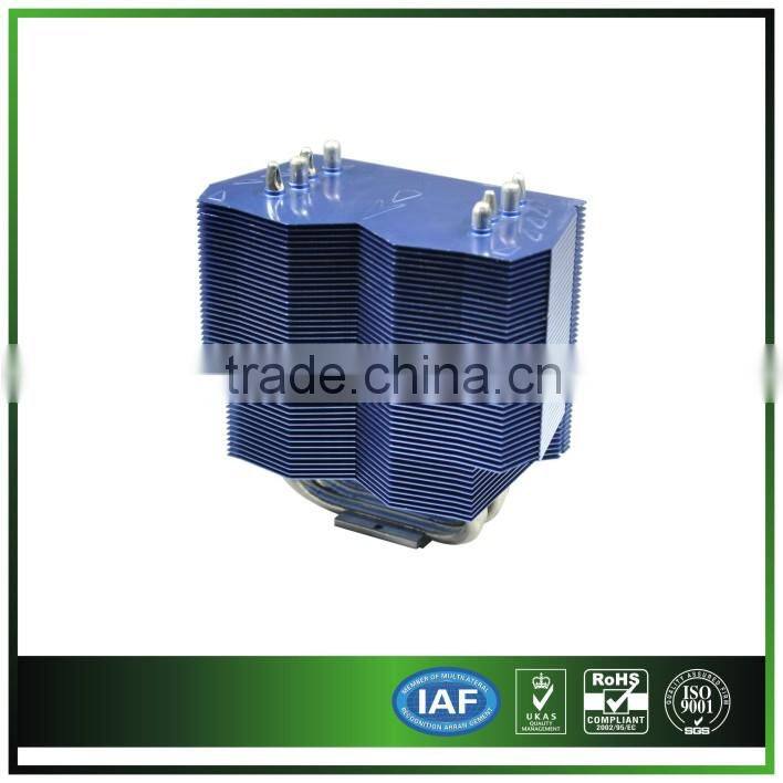 customized copper base 4 copper heat pipes heat sink