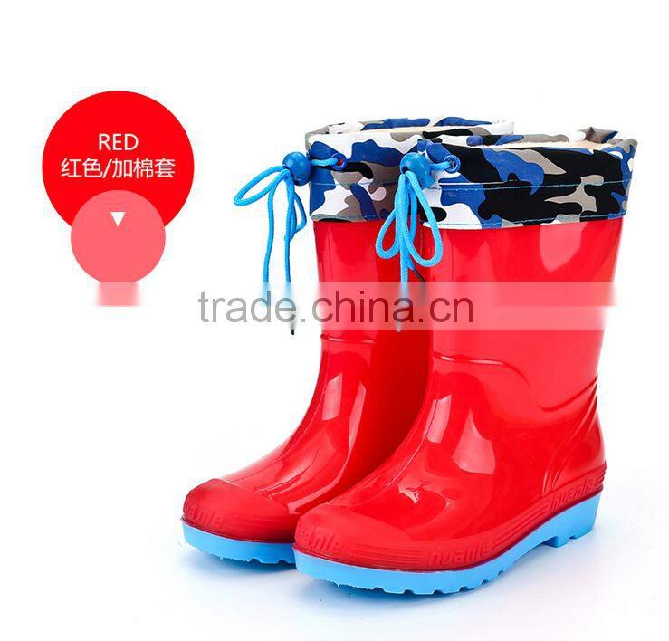 2015 new models in the winter shoes children warm children boots anti-skid water shoes students rain boot