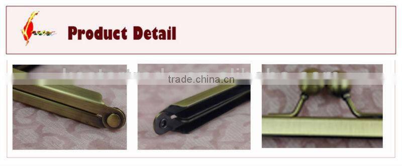 fashion brass 8*3inch clutch purse frame