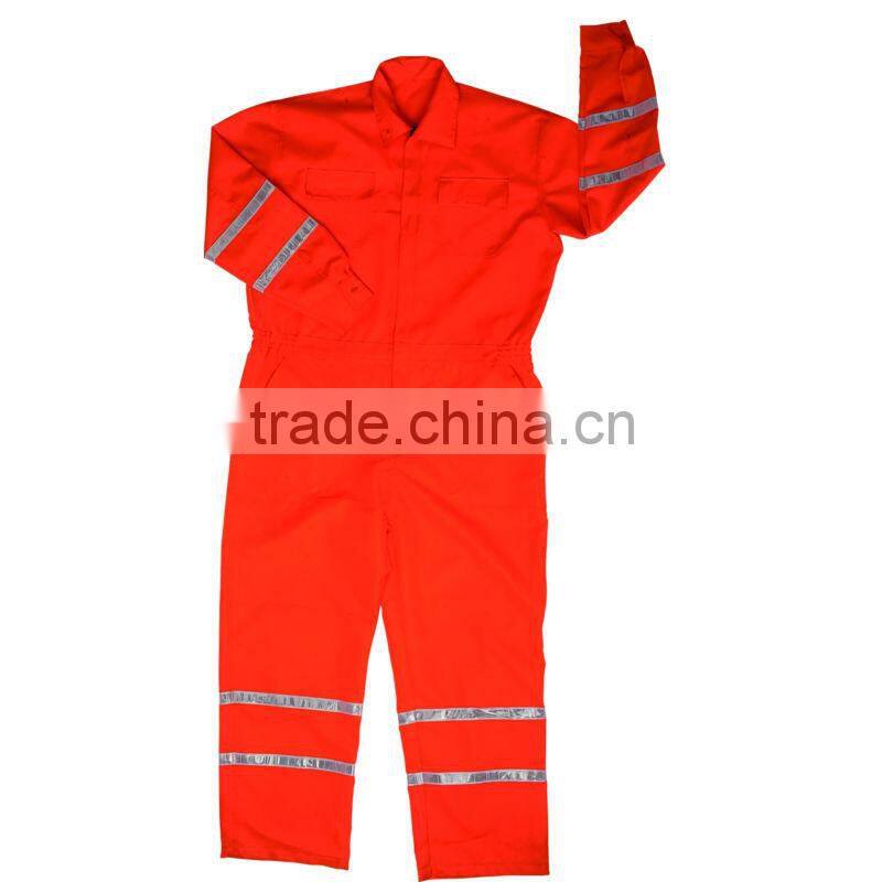 High Visibility 100% Cotton Coverall with Reflective Strips