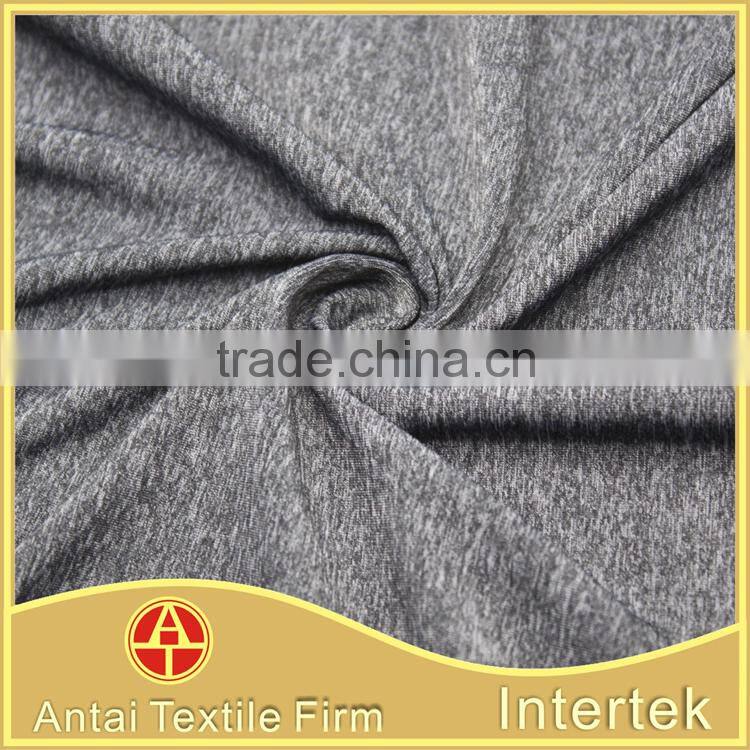 Knitted polyester nylon durable stretch fitness fabric for sportswear