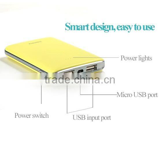 Remax Tiger Series RPP-33 5000mah Power Charger For iPhone SE Dual USB Input Port Polymer Power Bank For Samsung S5 S6 TB-0388