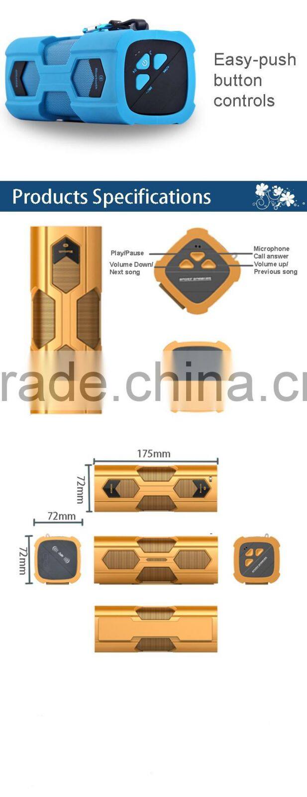 2015 new product NFC outdoor waterproof bluetooth speaker