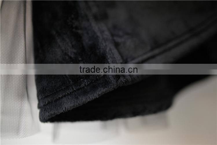 2015 new arrival kids black and white princess skirt for girls long sleeve princess dress