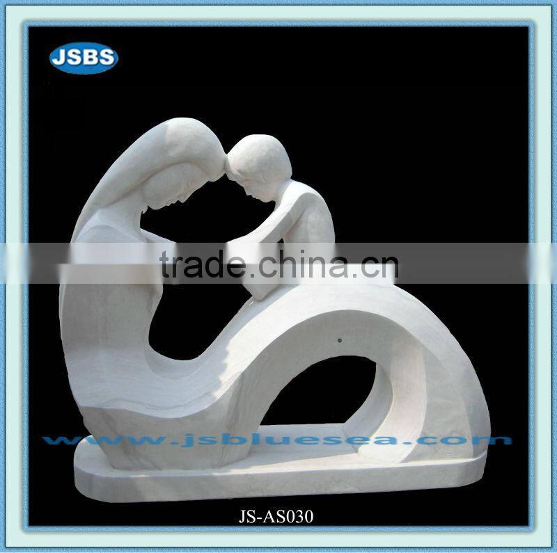 decorative abstract stone mother and children statues
