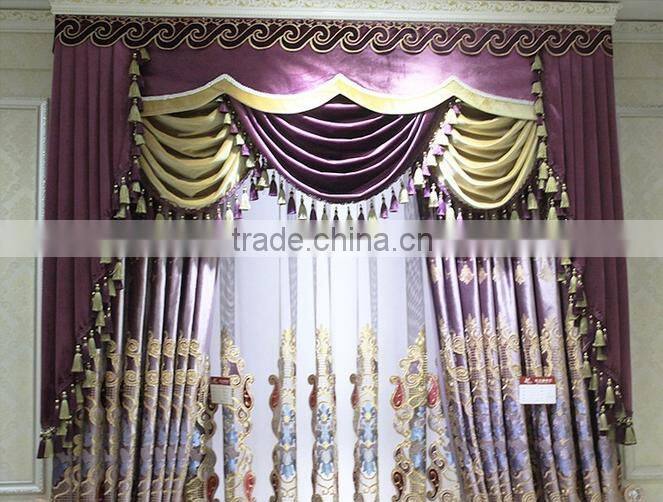 Purple romantic bedroom curtains