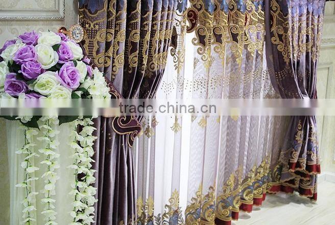 Purple romantic bedroom curtains