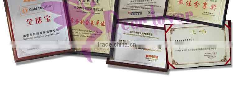 High Quality Wholesale Apricot Sheer Mesh Steel Boned Lovely Girl Underwear