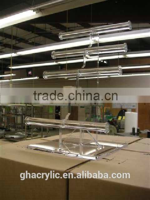 GH-RZ358 2014 high quality Clear tube acrylic bracelet display with support