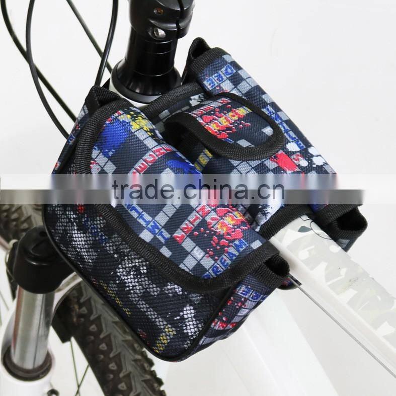 Wholesale logo customized 600D durable waterproof bicycle saddle bag 2016