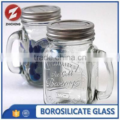 customized transparent borosilicate glass container with lid