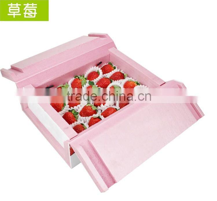 many kinds of fruit and Sea fish packing box