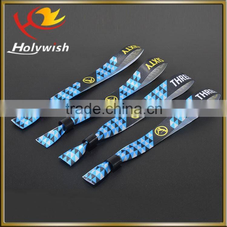 Satin ribbon access control wristband with one time clip