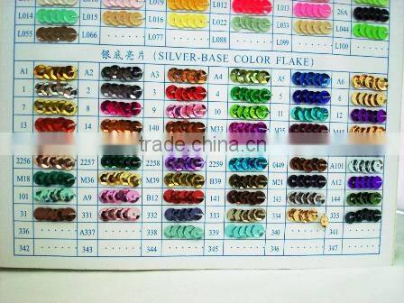 silver base color glass sequins trim 11# 16C-18C