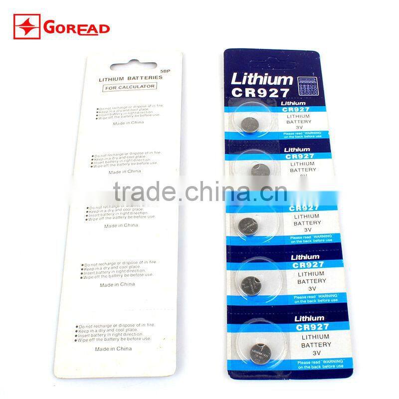 CR927 blister packing DL927 ECR927 5011LC 3V Lithium Button Coin Cell Battery For Watch