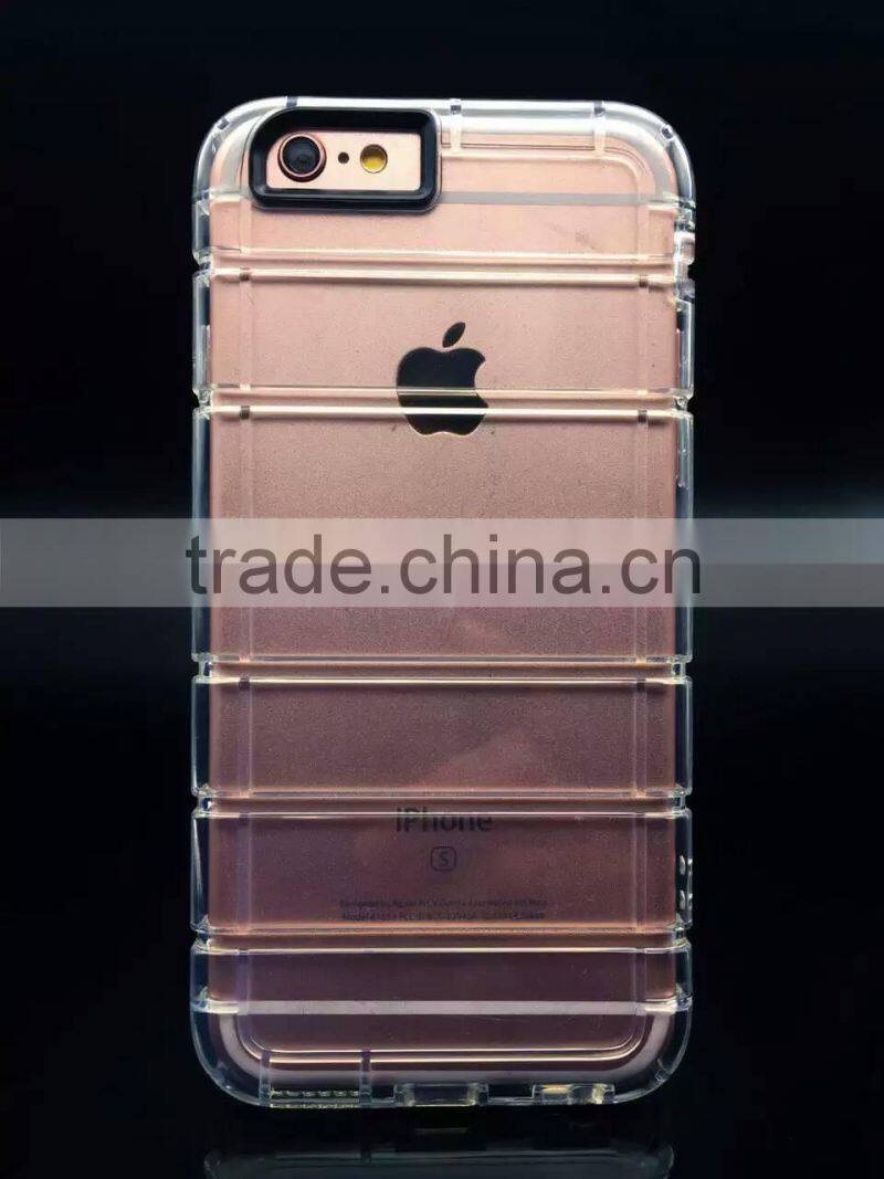 Transparent Clear Silicone Slim Gel TPU Case and Screen Protector for iPhone 6S Plus