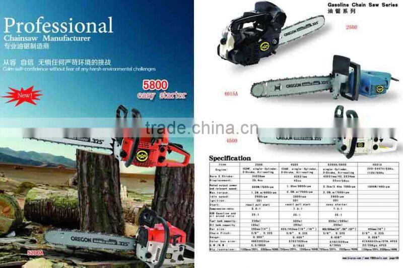 new gasoline chainsaw 5200BS 52cc yd52 with easy starter