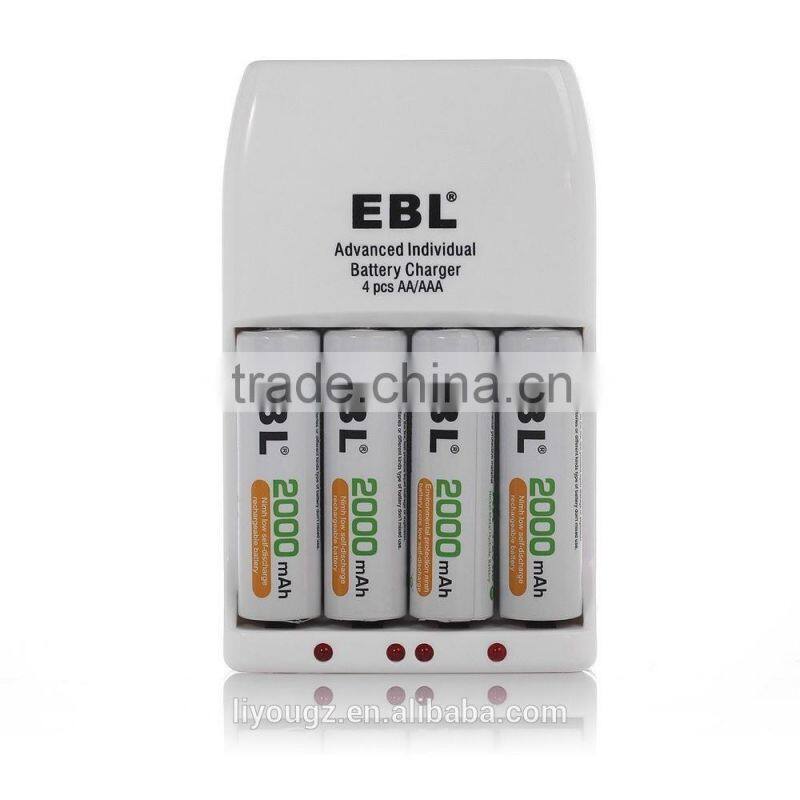 EBL AA/AAA battery charger 4pcs AA/AAA battery 914A quick charger