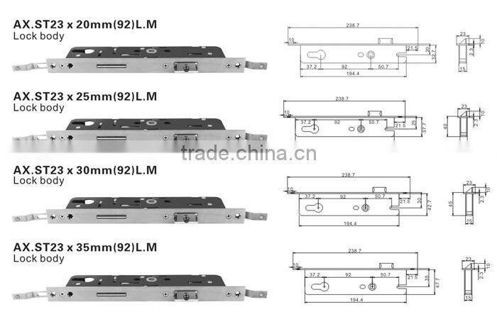 Casement Door Lock For Aluminium Door