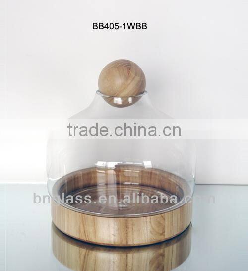 30" Jumbo 3 Photos GLASS DISPLAY CLOCHE DOME BELL LARGE round
