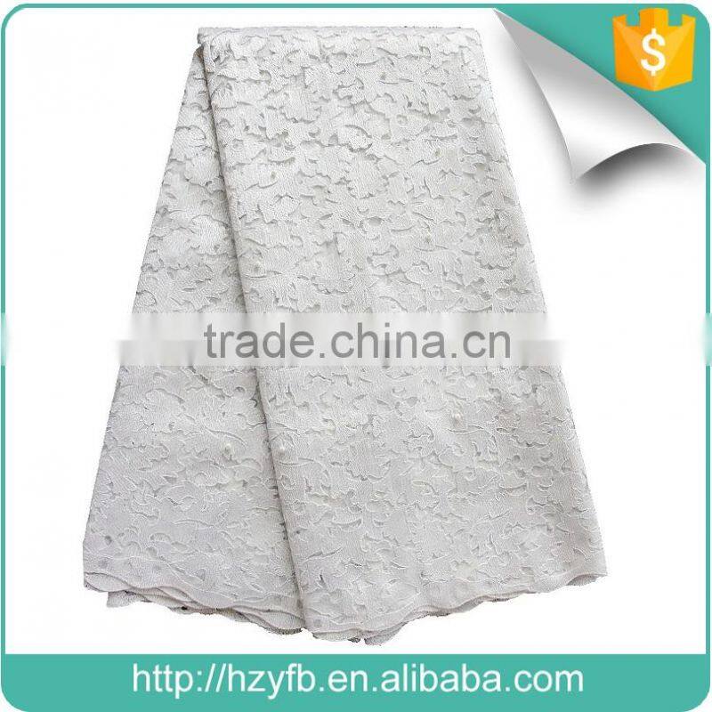 Best sale white bridal embroidered tulle lace fabric cheap latest net lace fabric with beads african french lace fabric