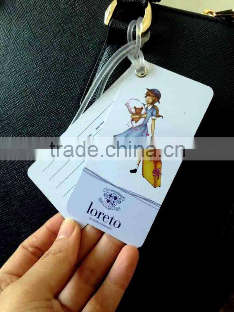hard plastic logo luggage travel tags (M-PT359)