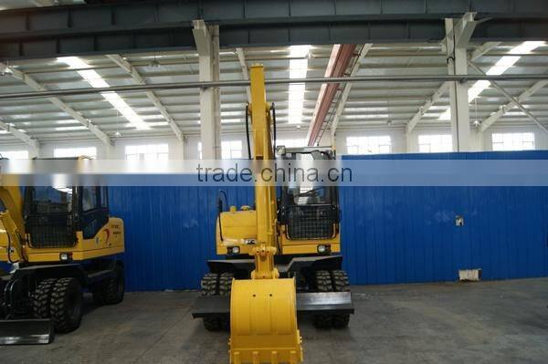 DLS865-9A 5.8Ton china wheel excavator used for digging ditches and rural reformation