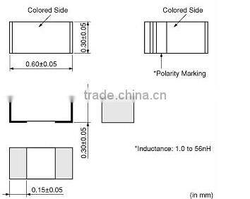 0201 10nH 200mA 1.10ohm MuRata LQP03TN10NJ00D SMD Chip Air Core Inductor