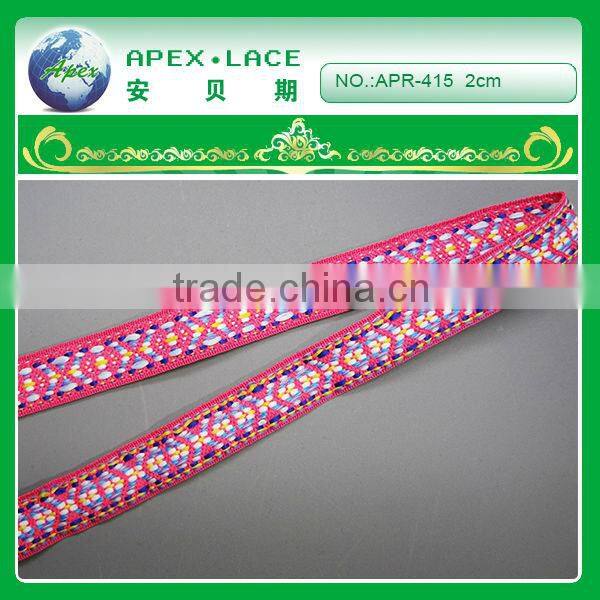 APR414 garment polyester webbing/ribbon/jacquard braids