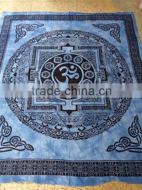 tibetan om sign printed tapestry