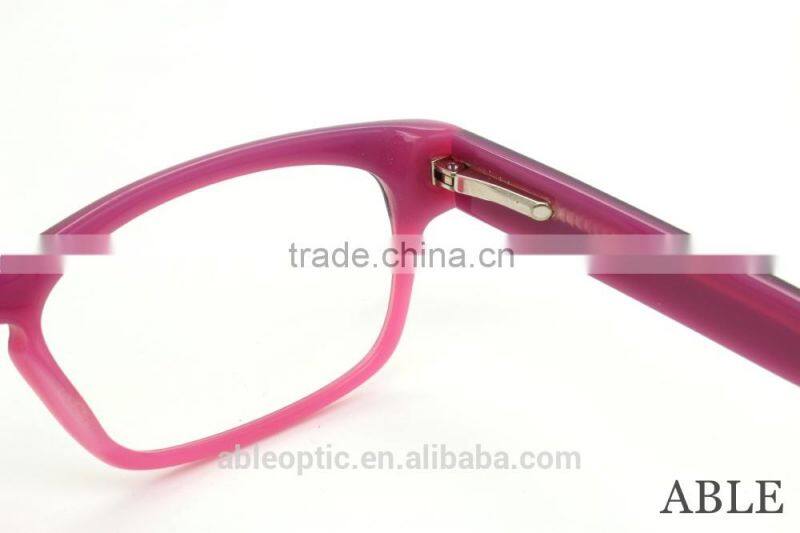 HOTSELLING milky color fashion students acetate hand made spectacles optical frames eyewear eyeglasses