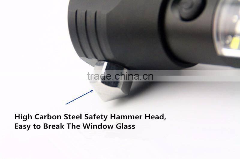 Gift Box-2016 NewTen functions in One Flashlight,Solar LED Torch With Hammer Campus USB Android Output Car Essential Emmergency