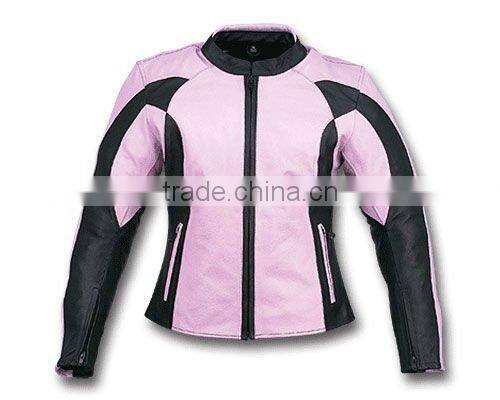 Ladies Fitted Leather Motorbike Jacket
