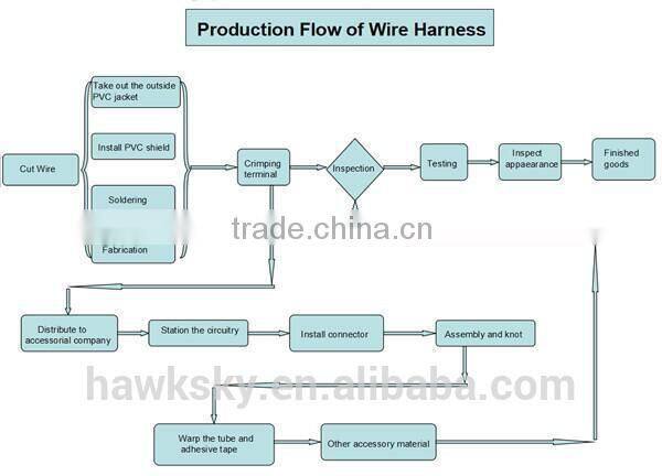 auto lighting controller wire harness assembly /car control wire harness