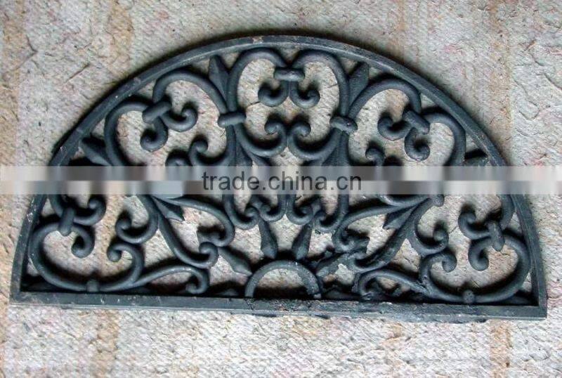 metal doormat half round shape