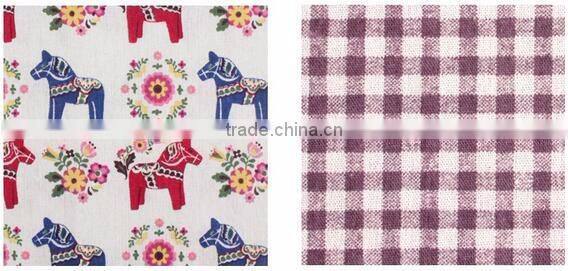 Cotton and linen cartoon printed fabrics