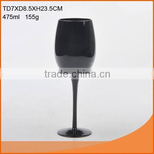 wholesale banquet glass goblet wine black glass goblet