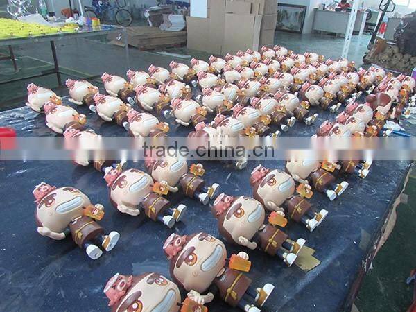 cute cartoon resin green monster statue custom