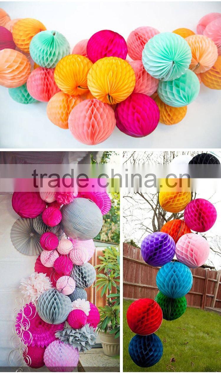 wedding party home decor paper honeycomb ball