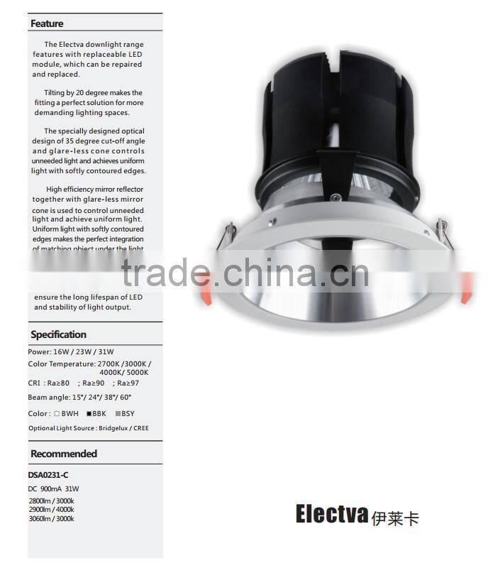 Fashion Mordern adjustable led rotating spotlight